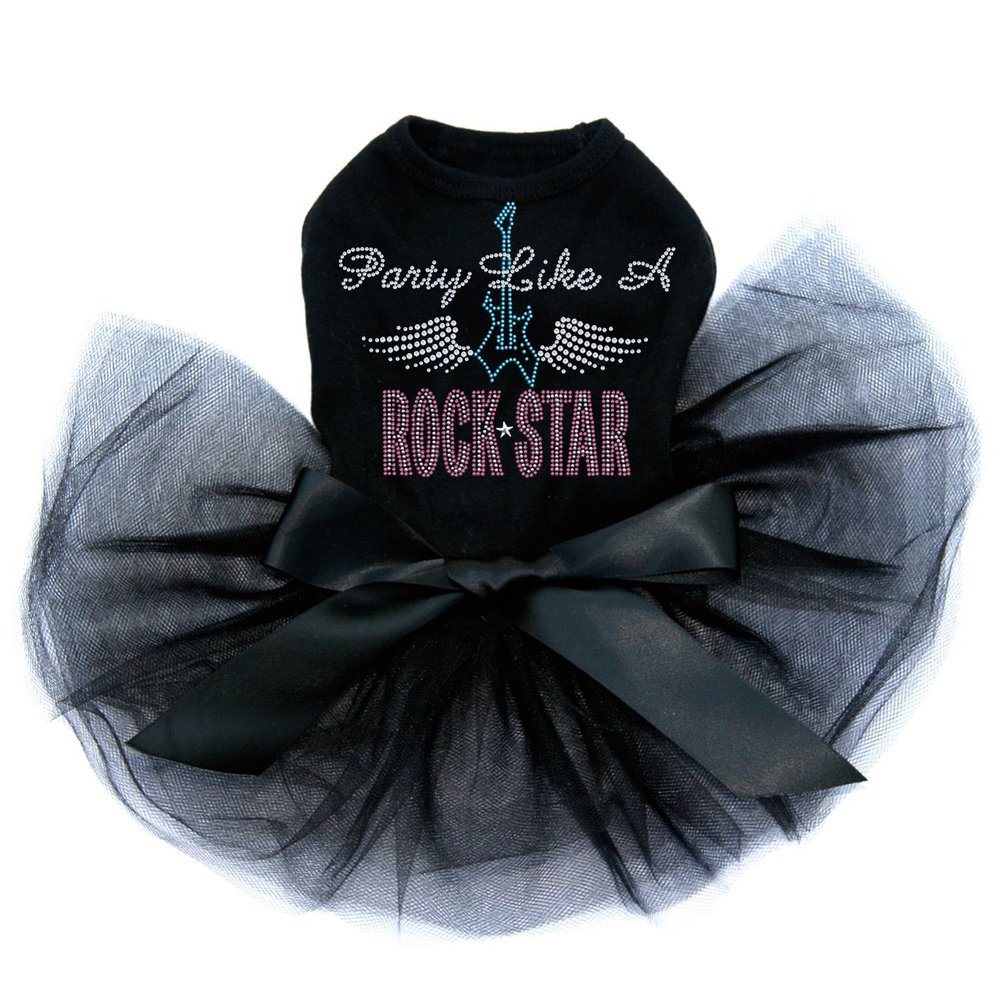 Party Like a Rock Star - Dog Tutu Dress, 4XL Black