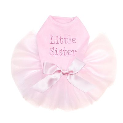 Little Sister - Fuchsia - Dog Tutu Dress, S Pink