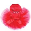 Sweet - Pink Sequins - Dog Tutu Dress, XXS Red view 1