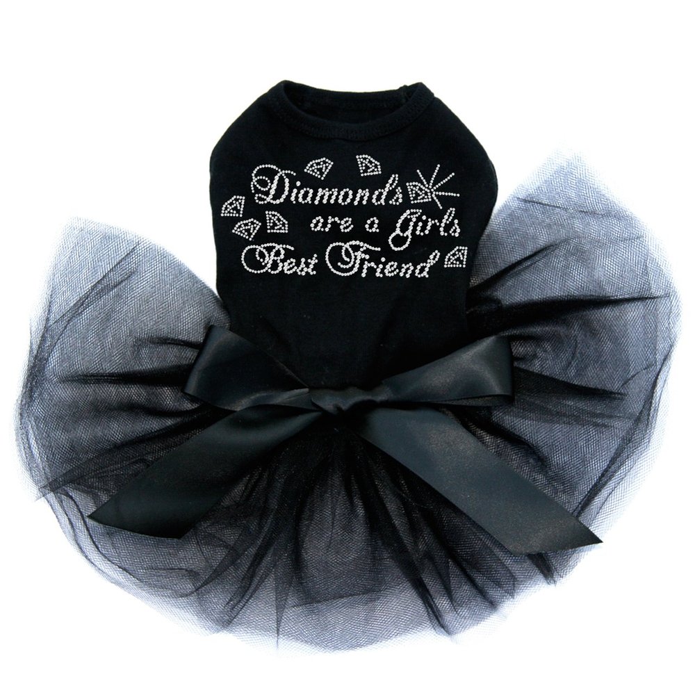 Diamonds are a Girls Best Friend #1 - Dog Tutu Dress, 3XL Black