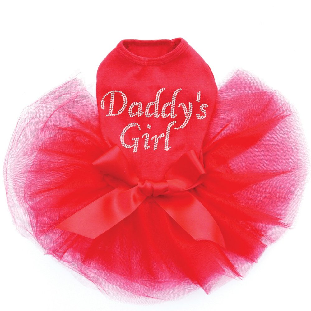Daddy's Girl # 1 - Dog Tutu Dress, S Red