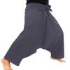 RaanPahMuang Thicker Muang Cotton Java Wrap Tie Waist Baggy Mao Pant, Small, Cool Grey view 1