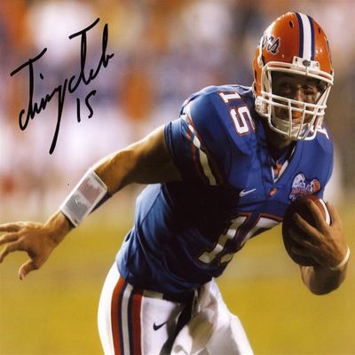 Tim Tebow, Florida Gators, 8 X 10 Autograph Photo on Glossy Photo Paper
