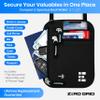 Neck Wallet for Travel & Passport Holder with RFID Blocking - Slim & Easy to Conceal Nylon Travel Pouch for men & women - Holds Phone, Cash, Cards, Keys - Sweat & Water Resistant - Large - Black view 2