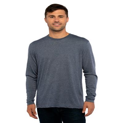 Next Level Men's Performance Blended Long Sleeve Jersey, Small, Indigo