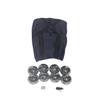 BuyBocceBalls Listing - 73mm Metal Bocce/Petanque Set with Silver Balls and Heavy Duty Black Nylon Bag - Single view 1