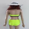 JJ-GOGO High Waist Bikini with Zipper (L, Green) view 4