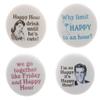 A&T Designs Set 4 Happy Hour Drinking Cocktail Humor Quotes 2.25 Keychains view 1