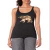 LOST GODS Women's Bear Floral Print Racerback Tank Top - Black Heather - Medium view 1