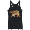 LOST GODS Women's Bear Floral Print Racerback Tank Top - Black Heather - Medium view 2