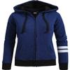 NE PEOPLE Womens Long Sleeve Zip Up Jacket Hoodie with Stripe Print Detail-RoyalBlue-M view 1