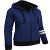 NE PEOPLE Womens Long Sleeve Zip Up Jacket Hoodie with Stripe Print Detail-RoyalBlue-M view 2