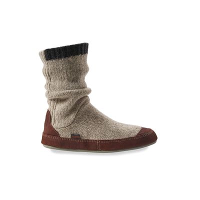 Acorn Men's Slouch Boot Slipper, Grey Ragg Wool, Medium / 9-10