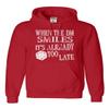 Go All Out 4X-Large Red Mens When The DM Smiles It's Already Too Late Funny Sweatshirt Hoodie