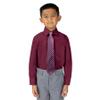 Spring Notion Boys Dress Shirt and Tie Set 16 Burgundy view 2