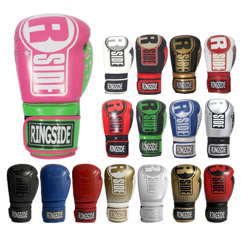 Ringside Apex Flash Sparring Gloves, IMF-Tech Boxing Gloves with Secure Wrist Support, Synthetic Boxing Gloves for Men and Women, Pink and Lime, 14 Oz