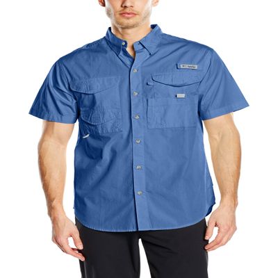 Columbia Men's Standard Bonehead Short Sleeve Shirt, Vivid Blue, X-Large