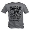 6TN Men's I'm A Gamer Not Because Idon't Have A Life But Because I Choose to Have Many T Shirt (Ash Grey,XL) view 1