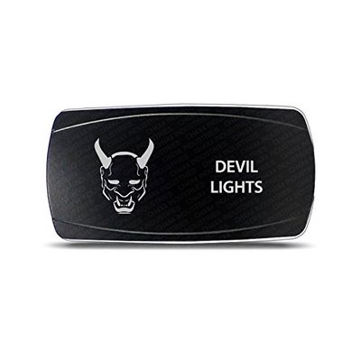CH4x4 Rocker Switch Devil Lights Symbol - Horizontal - White LED