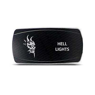 CH4x4 Rocker Switch Hell Lights Symbol 2 - Horizontal - White LED