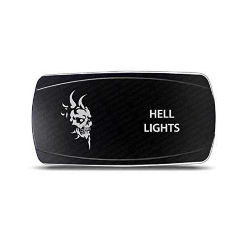 CH4x4 Rocker Switch Hell Lights Symbol 2 - Horizontal - White LED