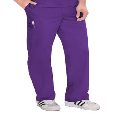 Bio Stretch 19224 Men's Ultimate Cargo Scrub Pant Eggplant 2XL Tall