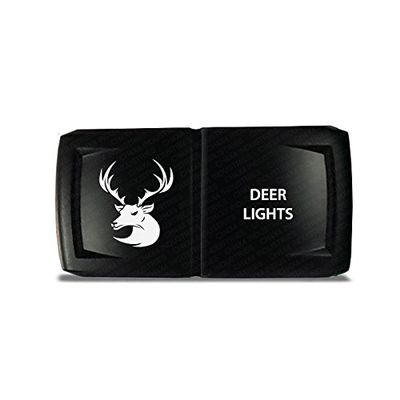 CH4x4 Rocker Switch V2 Deer Lights Symbol - Horizontal - Amber LED