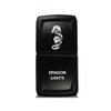 CH4x4 Rocker Switch V2 Dragon Lights Symbol 2 - Blue LED view 1