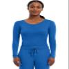 Healing Hands Women's Underscrub Soft Knit Melissa Longsleeve Scrub Tee with Breathable & Easy Care Fabric Plus Size 5047, 3XL, Royal view 1