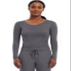 Healing Hands Women's Underscrub Soft Knit Melissa Longsleeve Scrub Tee with Breathable & Easy Care Fabric Plus Size 5047, 2XL, Pewter view 1