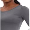 Healing Hands Women's Underscrub Soft Knit Melissa Longsleeve Scrub Tee with Breathable & Easy Care Fabric Plus Size 5047, 2XL, Pewter view 3