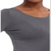 Healing Hands Women's Underscrub Soft Knit Melissa Longsleeve Scrub Tee with Breathable & Easy Care Fabric Plus Size 5047, 2XL, Pewter view 4