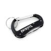 Aminco NFL New England Patriots Carabiner Multi-Tool Keychain, Black 2 x 2.35-