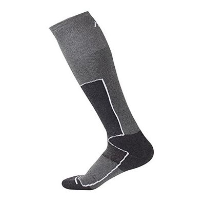 Men Skiing Socks Winter Warm Socks Outdoor Hiking Cycling Long Socks Gray