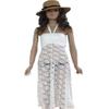 JJ-GOGO White/Black Convertible Lace Beach Dress (White) view 1