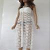 JJ-GOGO White/Black Convertible Lace Beach Dress (White) view 3