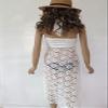 JJ-GOGO White/Black Convertible Lace Beach Dress (White) view 4
