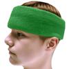 COUVER Extra Thick Cotton Sweatband Extended Size Bright Green 1 Pack view 2