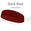 COUVER Extra Thick Cotton Sweatband Extended Size Dark Red 1 Pack view 3