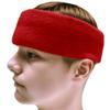 COUVER Extra Thick Cotton Sweatband Extended Size Red 1 Pack view 2