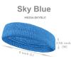 COUVER Extra Thick Cotton Sweatband Extended Size Sky Blue 1 Pack view 3