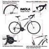 Tommaso Imola - Sport Bike Performance Aluminum Road Bike, Shimano Claris 24 Speeds Road Bicycle Men Road Bikes for Men Bike Men Women Speed Bike Racing Bike Adult Bike City Bike- White XL 60cm view 2