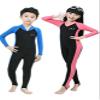 Cokar Long Sleeve One Piece Swimsuit UPF 50+ Rashguard Pink for Kids view 2