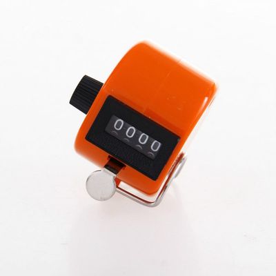 Jiusheng Pack of 3 Orange Hand Held Tally Digit Mechanical Clicker Counter