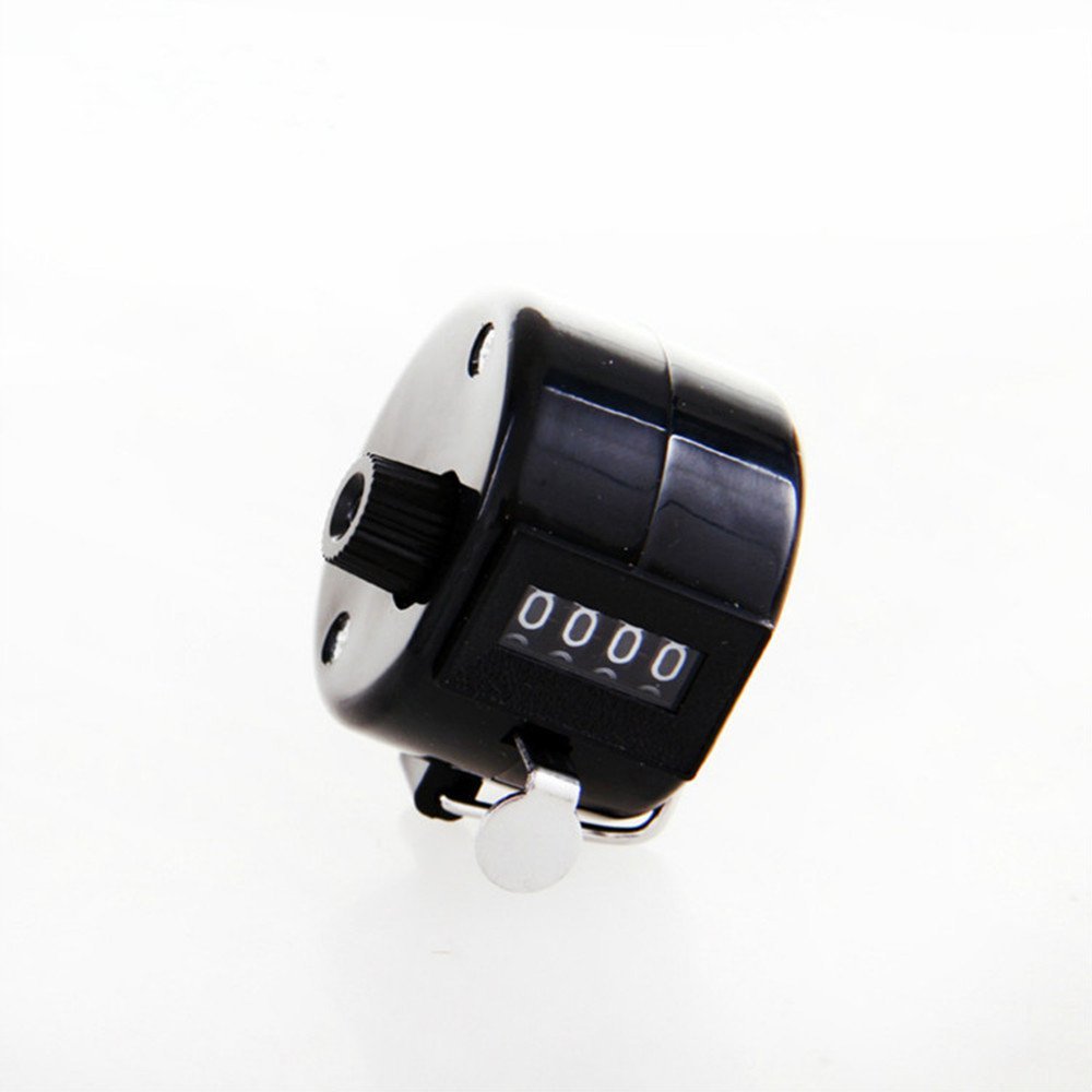 Jiusheng Pack of 3 Black Hand Held Tally Digit Mechanical Clicker Counter