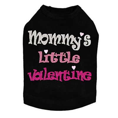 Mommy's Little Valentine - Dog Shirt, XXS Black