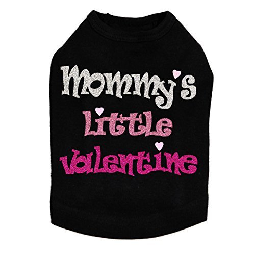 Mommy's Little Valentine - Dog Shirt, XXS Black