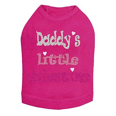 Daddy's Little Valentine - Dog Shirt, XL Fuchsia