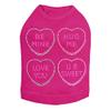 Candy Conversation Hearts - Dog Shirt, XL Fuchsia view 1