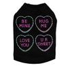 Candy Conversation Hearts - Dog Shirt, 2XL Black view 1